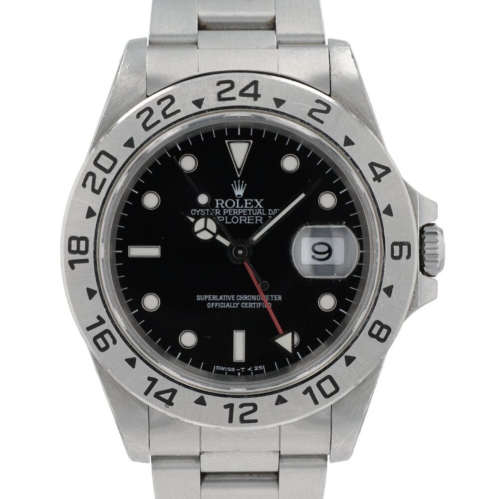 Rolex Explorer II 16570 40mm Black Luminous Dial GMT Bezel Oyster Band